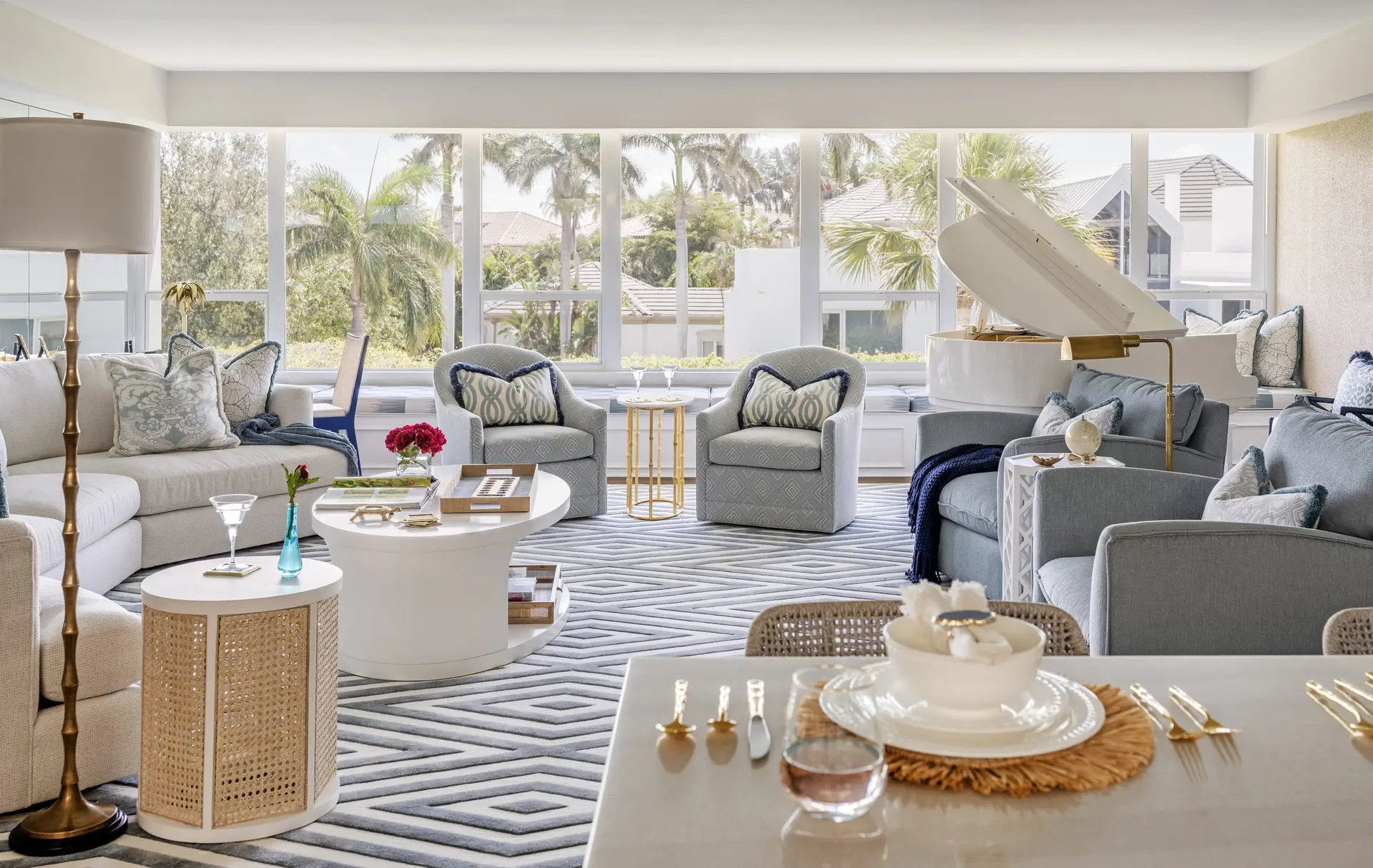 Longboat Key Leisure — living room in a Sarasota residence