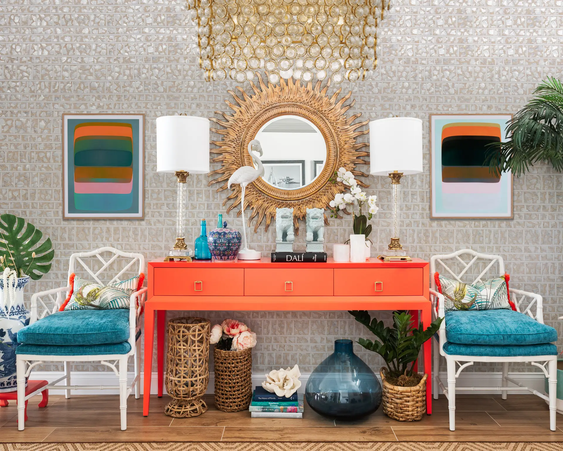 Waterside Grand Millennial — entryway in a Treasure Island residence