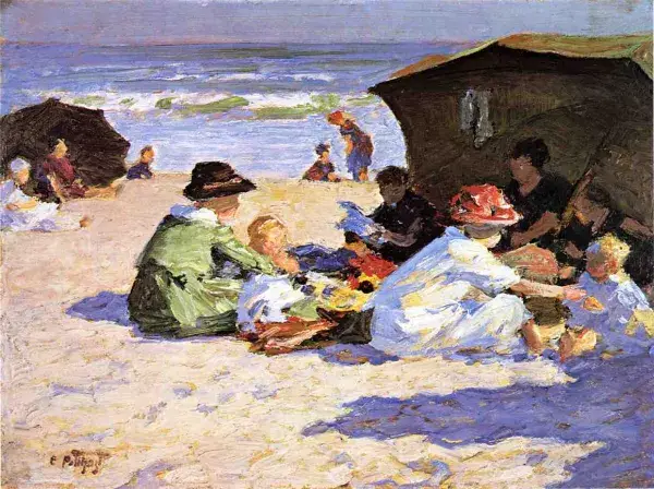 Edward H. Potthast - A Day at the Seashore